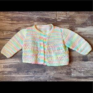 Vintage Rainbow Mini Cropped Sweater